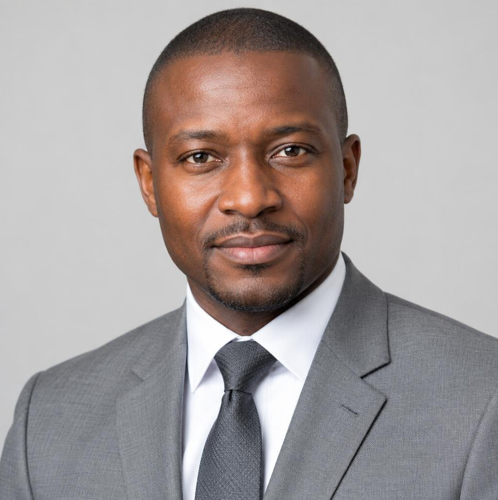 Studio portrait of a Sub-Saharan African man in a suit